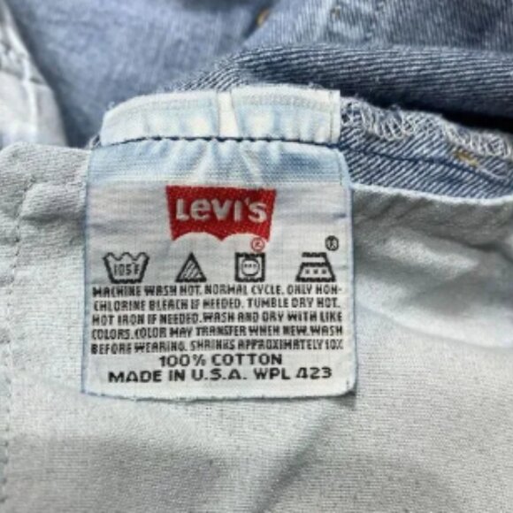 Vintage Levis Jeans Men 38x31 Blue 501 Button Fly Classic Straight Y2K Tag 42x34 - Picture 9 of 13